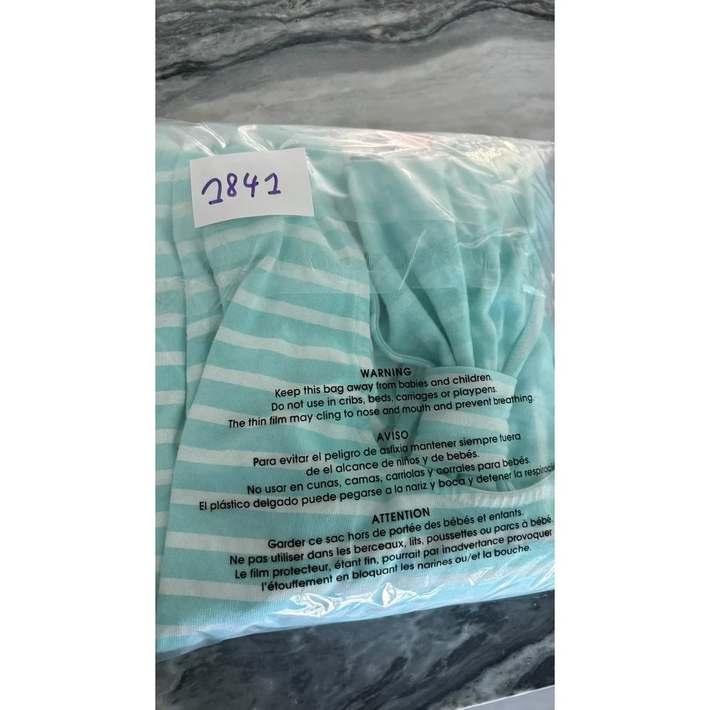 Fresh Produce Womens Blue Racerback Sleeveless Cotton Striped Tank Dress Sz 2XL
